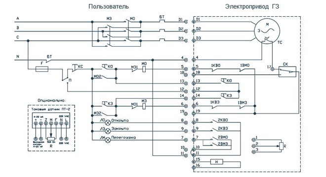 ГЗ-А.70/24: Схема подключения
