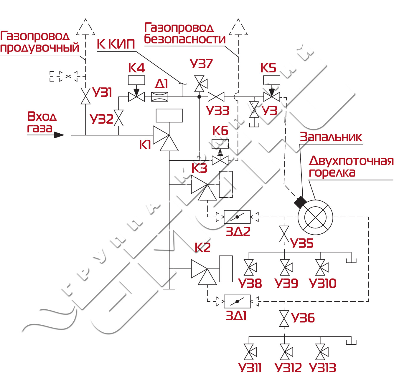 Схема газовая принципиальная